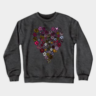 Floral Heart of Flowers Drawing Mothers Day Crewneck Sweatshirt